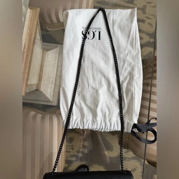 Saint Laurent YSL Medium Grain De Poudre Embossed Leather Black Shoulder Bag - Picture 14 of 16